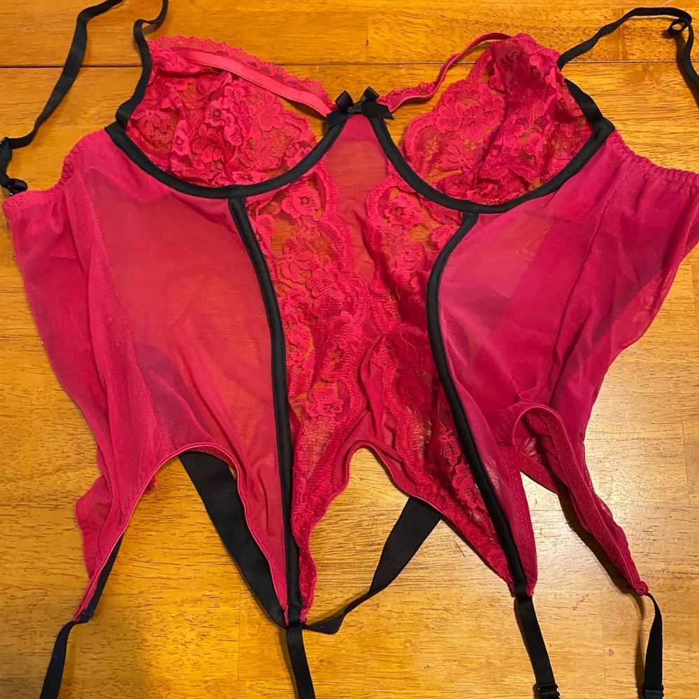 Red adore me corset